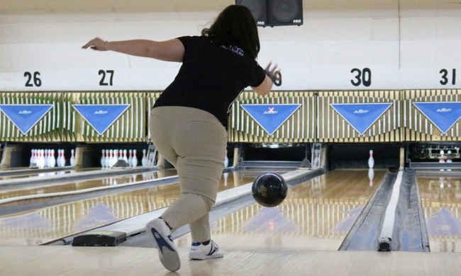 Ally Colp looks to pick up a spare.