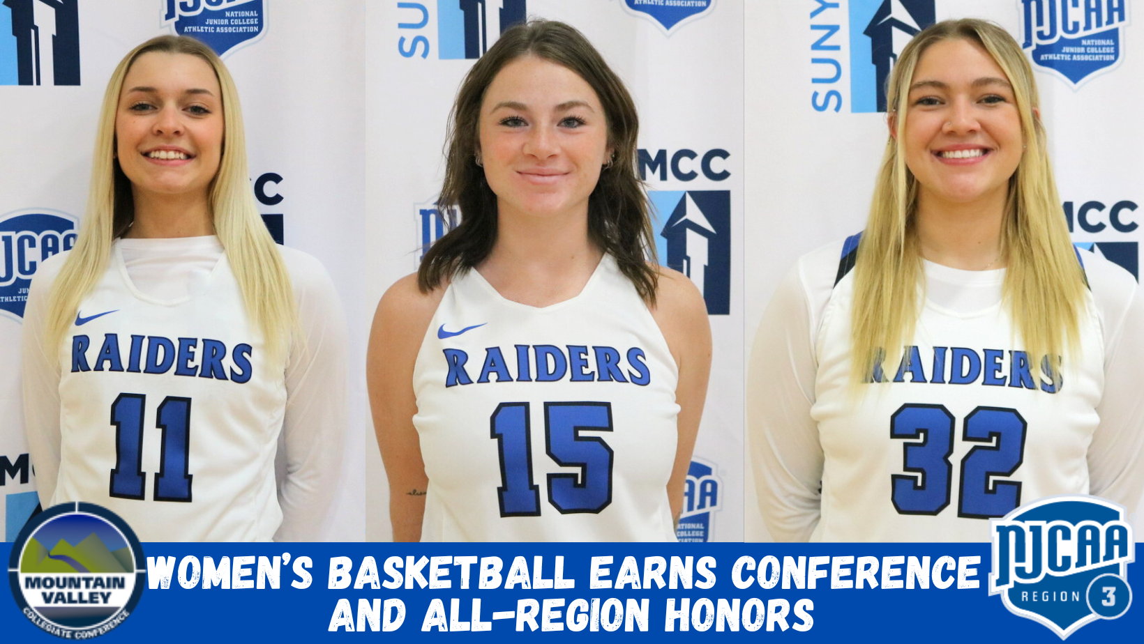 Women's Basketball Tabs Three To Conference and Region Honors